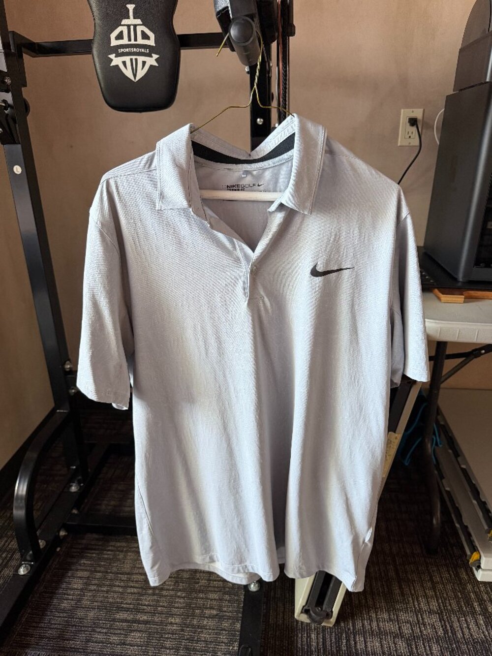 Nike Golf Dri-FIT Gray Textured Standard Fit Polo